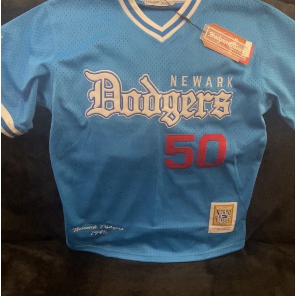 Newark Dodgers Headgear Classics Med Negro Baseball League Jersey Blue #50 New